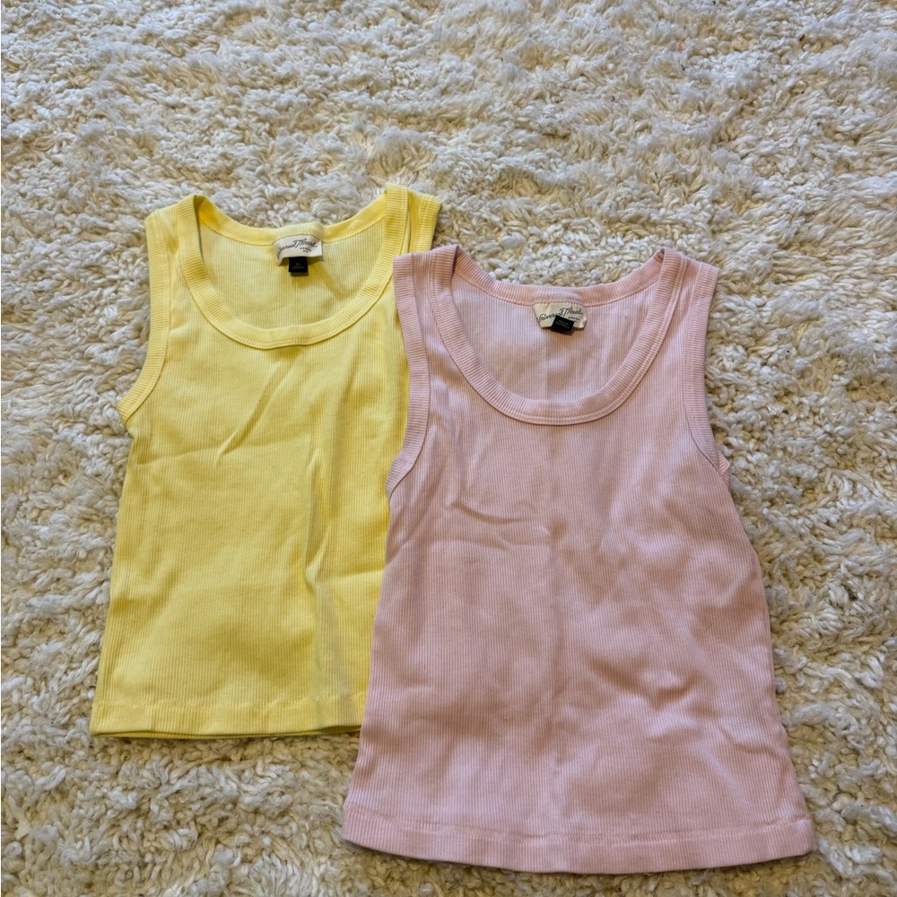 Universal Threads Yellow and Pink Tank Tops